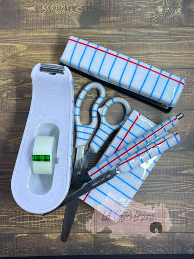 6 Piece Notebook Paper Office Supply Set
