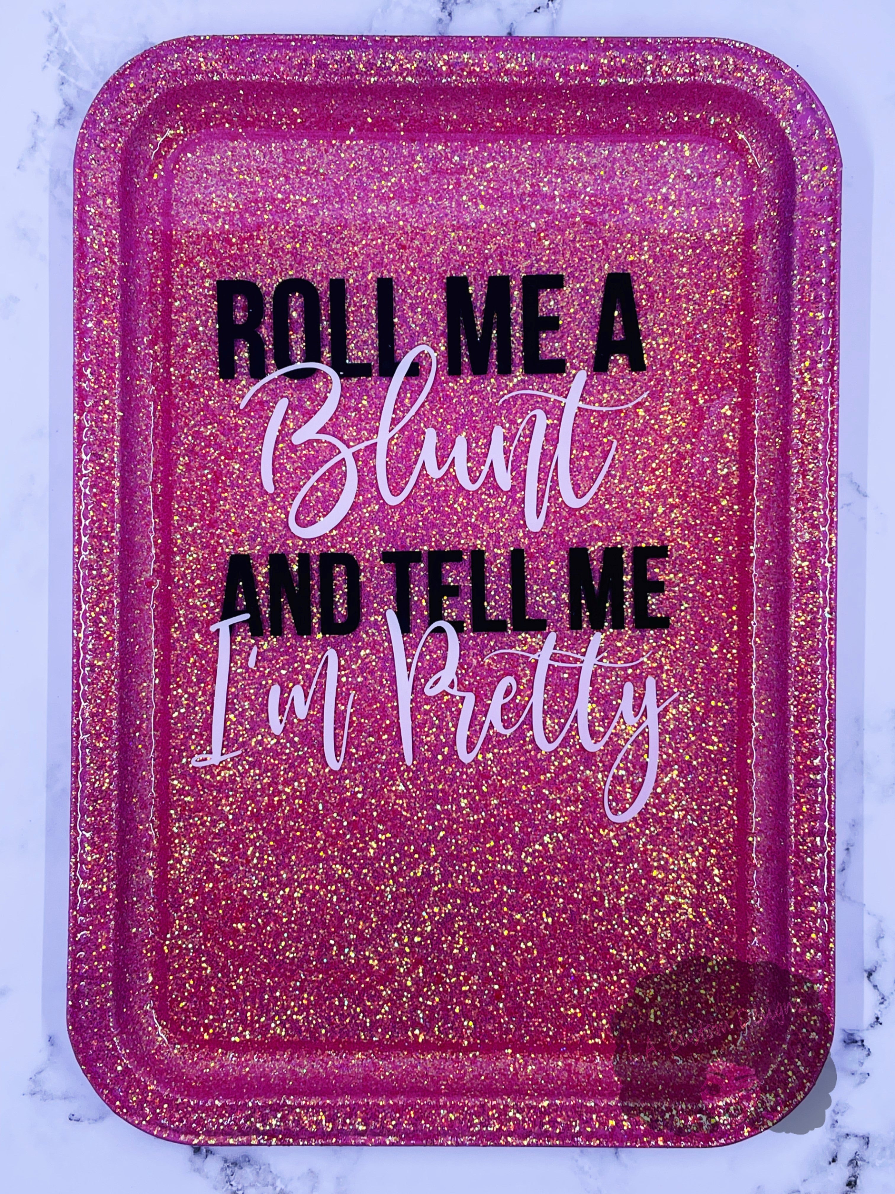 Roll Me a Blunt Rolling Tray Set - lacustomdesignz
