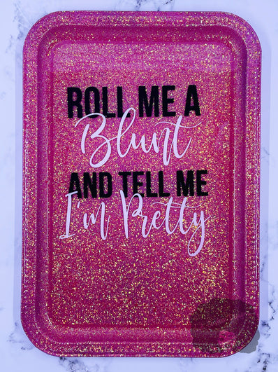 Roll Me a Blunt Rolling Tray Set - lacustomdesignz