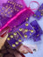 Purple and Gold Resin Domino Set