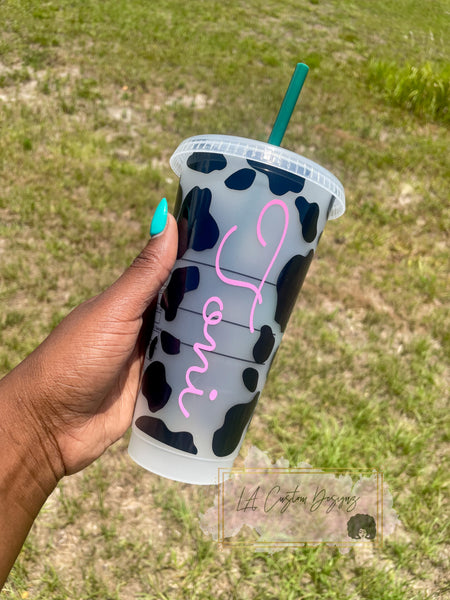 Cow Print Starbucks Venti Cold Cup – Blush and Bash Studio