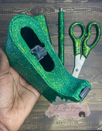 6 Piece Glitter Resin Office Supply Set
