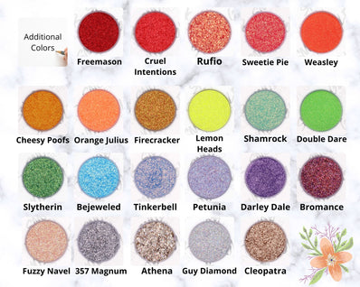 6 Piece Glitter Resin Office Supply Set