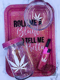 Roll Me a Blunt Rolling Tray Set - lacustomdesignz