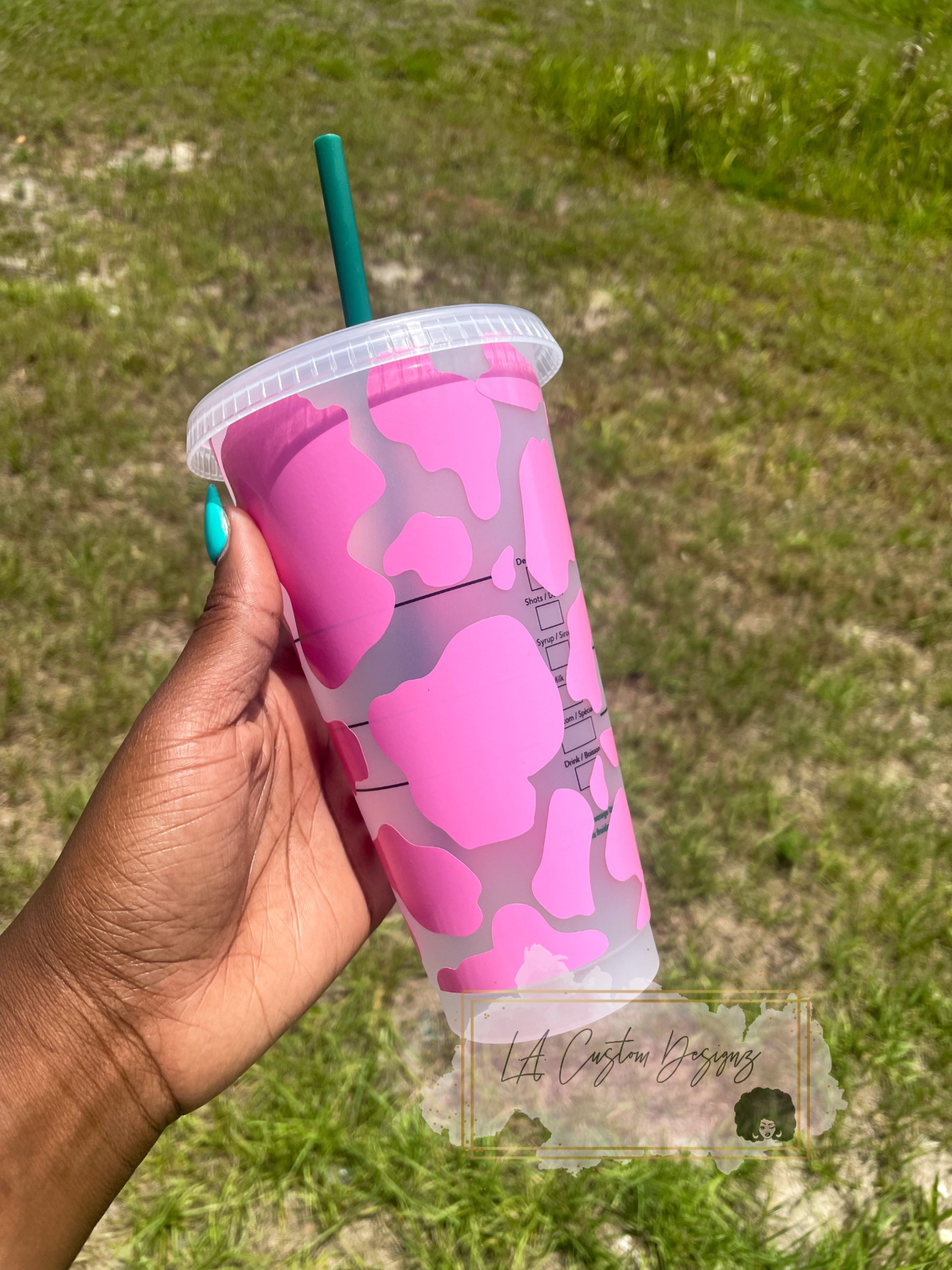 Strawberry Cow Starbucks Cup Strawberry Milk Tumbler Pink Cow 