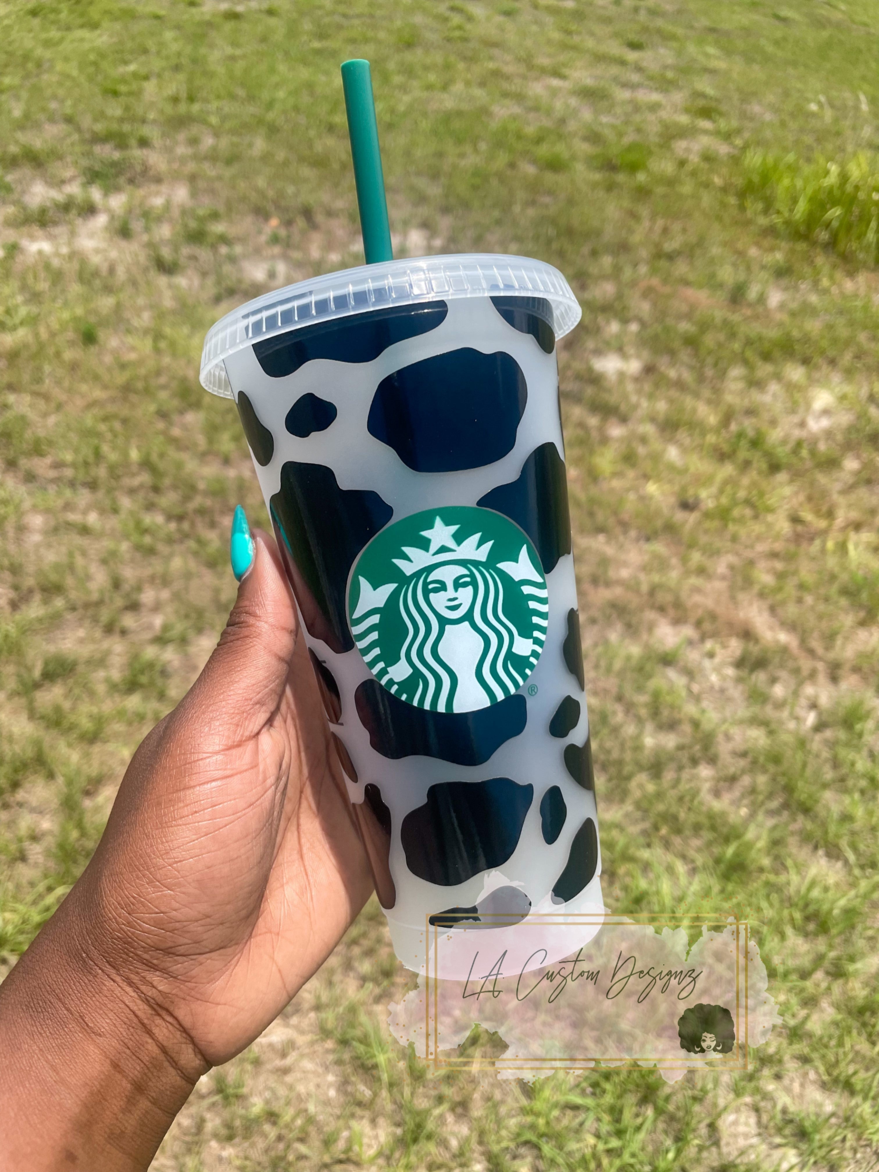 Chocolate Cow Starbucks Cold Cup With Straw Cold Cup 