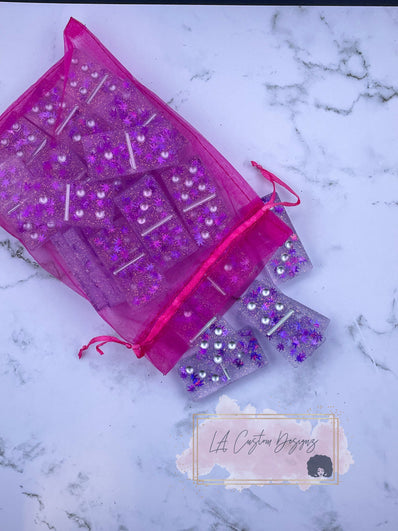 Purple Leaf Domino Set - lacustomdesignz