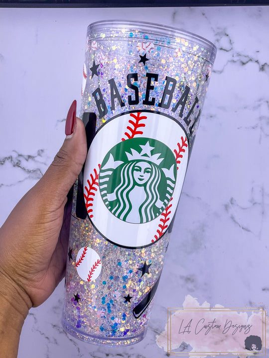 Starbucks 24oz Snow Globe Glitter Hearts Cup – The Rue Life